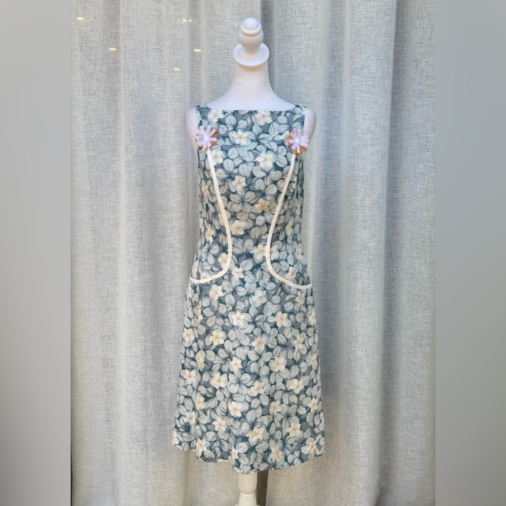 Luca Luca blue floral sleeveless summer dress
